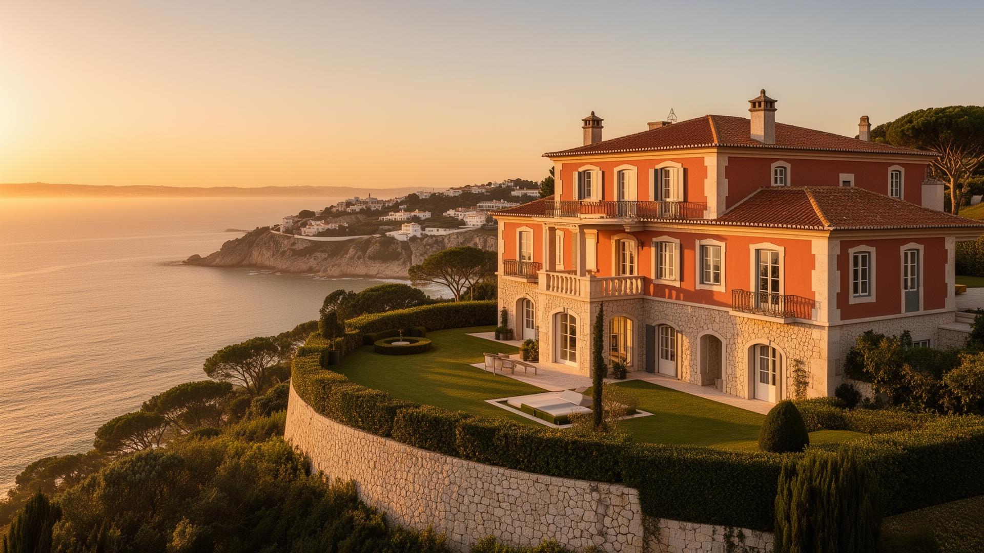 Estate exclusivo em Portugal ao pôr do sol